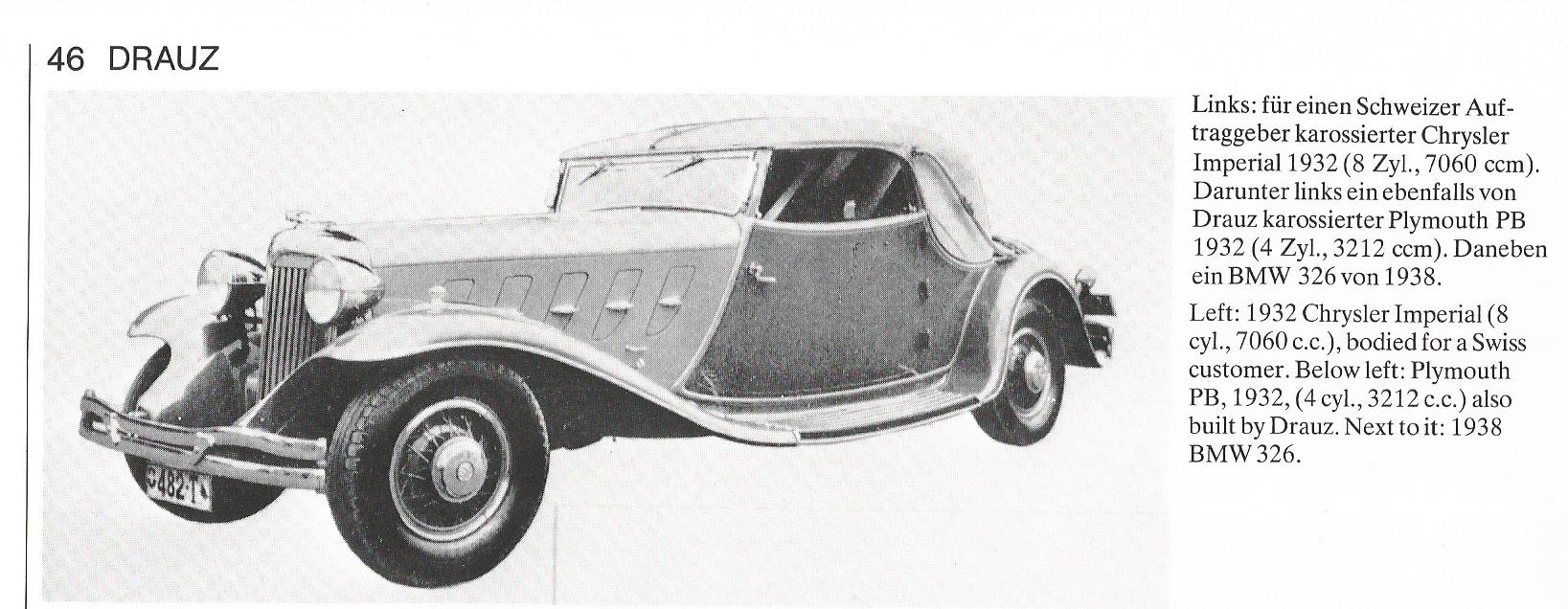1931 Chrysler Imperial CG Cabriolet by Drauz